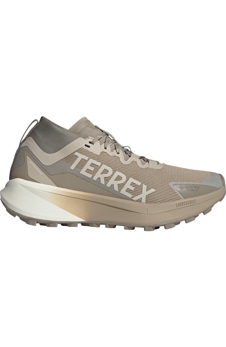 adidas Terrex Agravic Gore-Tex<sup>®</sup> Trail Running Shoe, Alternate, color, Blanch Cargo/ Alumina/ Beige