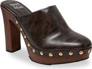 CHASE AND CHLOE Studded Platform Mule