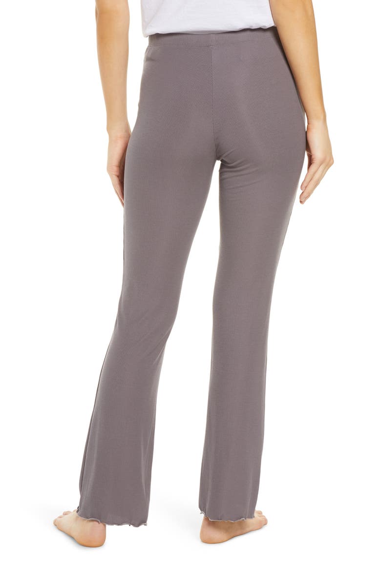 Second Skin Rib Pajama Pants, Alternate, color, RABBITT