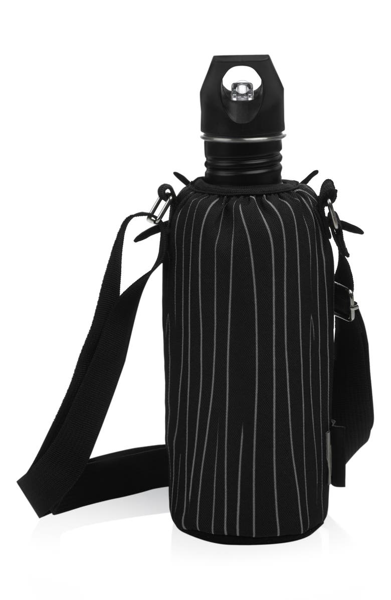 Picnic Time x Disney<sup>®</sup> Nightmare Before Christmas Jack Skellington Stainless Steel Water Bottle & Cooler Sling, Alternate, color, Black