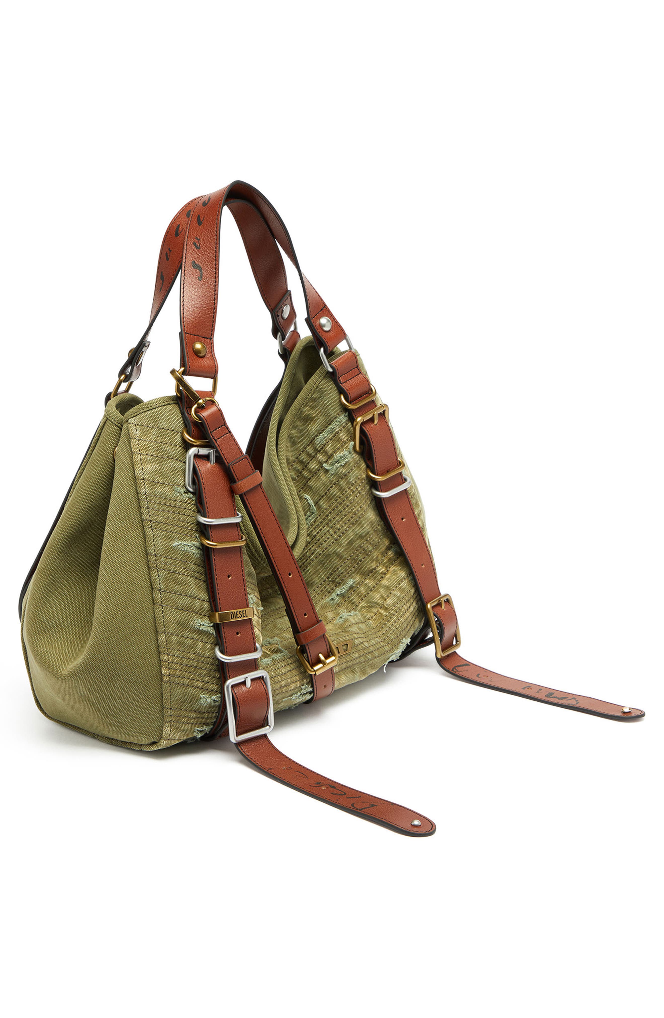 D-One Medium Leather Top Handle Bag, Alternate, color, OLIVE/ GREEN