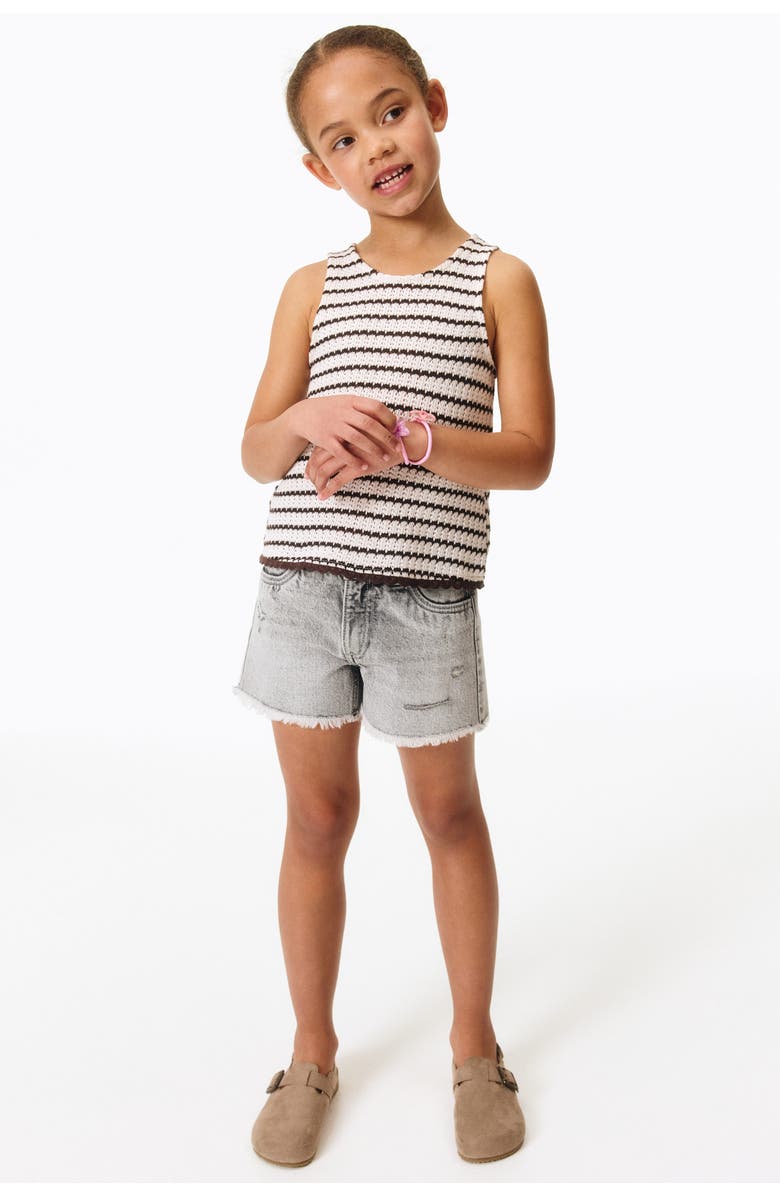 H&M Frayed Denim Shorts, Alternate, color, Gray