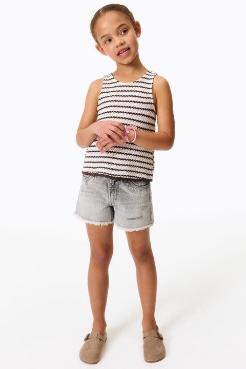 Frayed Denim Shorts