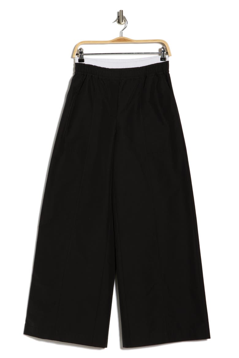 Olly Double Waistband Wide Leg Pants, Alternate, color, BLACK MULTI