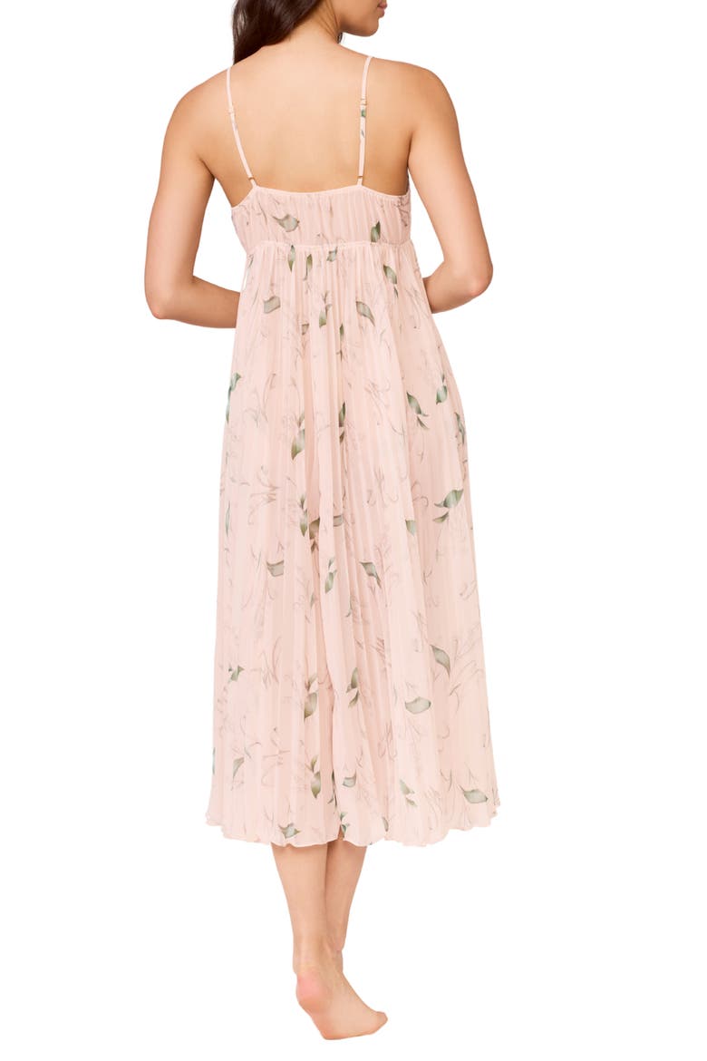 Floral Print Nightgown & Choker, Alternate, color, BLUSH WHITEBELL