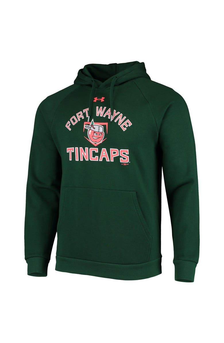 Under Armour Men's Under Armour Green Fort Wayne TinCaps All Day Raglan Fleece Pullover Hoodie, Alternate, color, Green