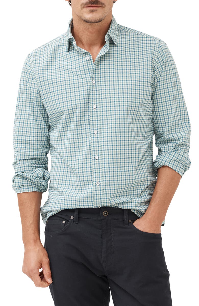 Rodd & Gunn Bayswater Beach Check Trim Fit Cotton Button-Up Shirt, Main, color,