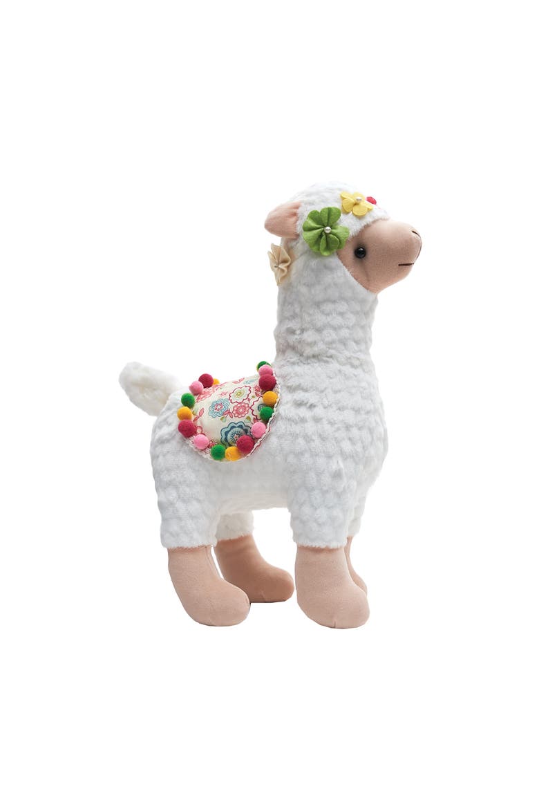 Llama Plush Figure Large, Main, color, White