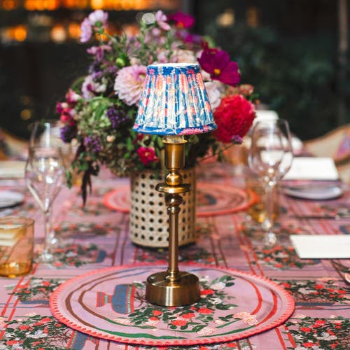 Sophie Williamson Design Chandelier Lampshade Ella In Blue