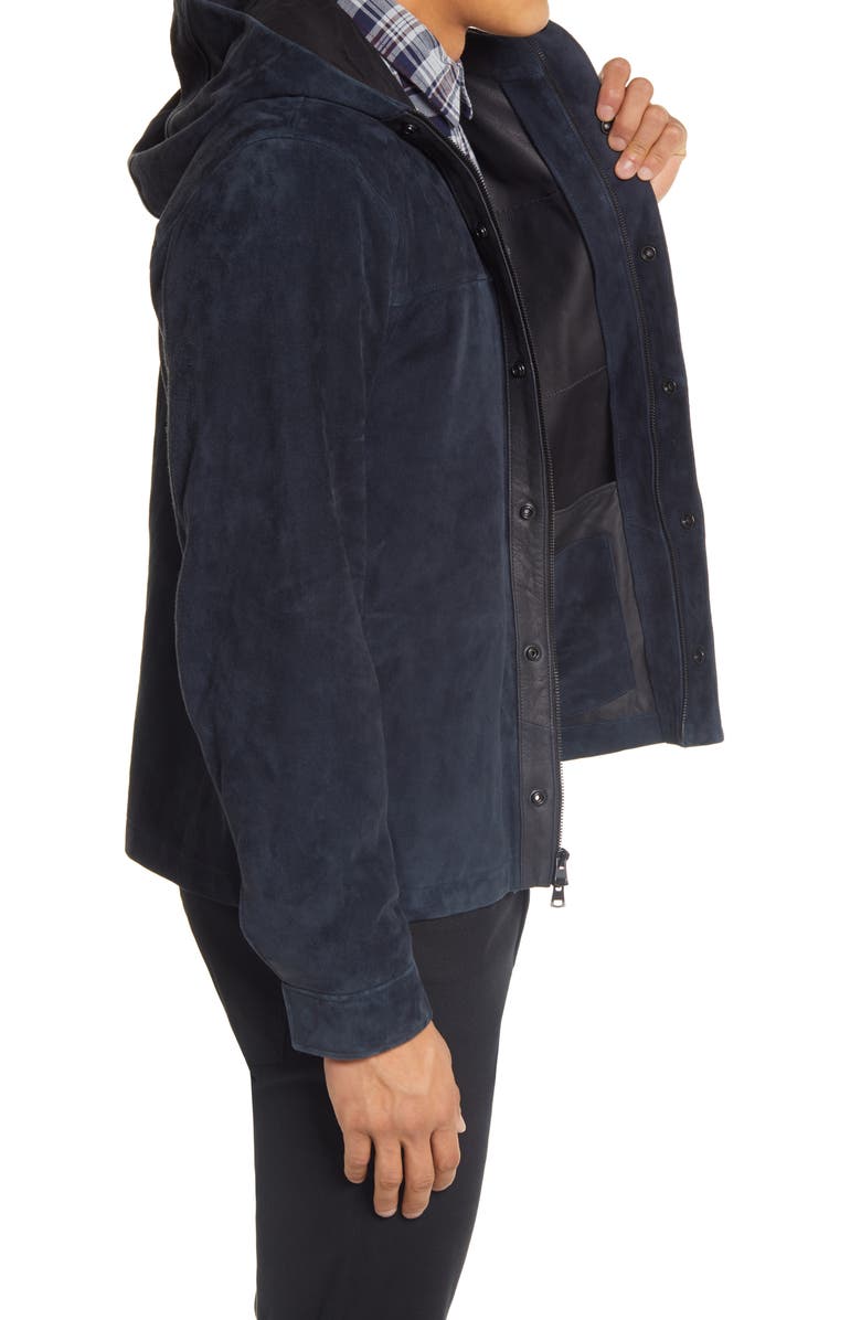 Vince Zip-Up Suede Shirt Jacket, Alternate, color, 