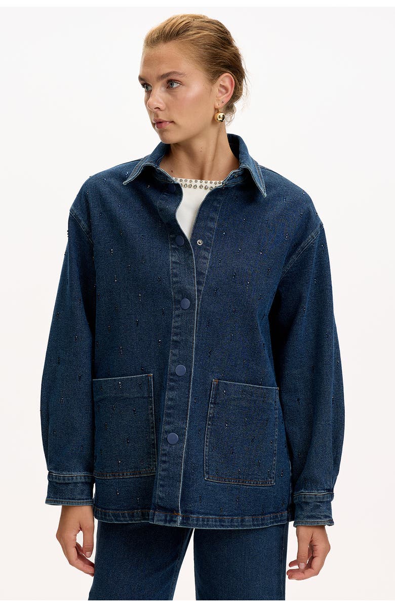Exquise Jazmyne Denim Jacket, Alternate, color, Indigo