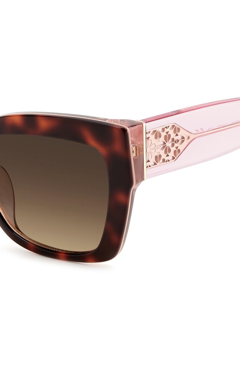 Kate Spade New York 53mm valeria/s cat eye sunglasses, Alternate, color, Havana Pink/ Brown Gradient