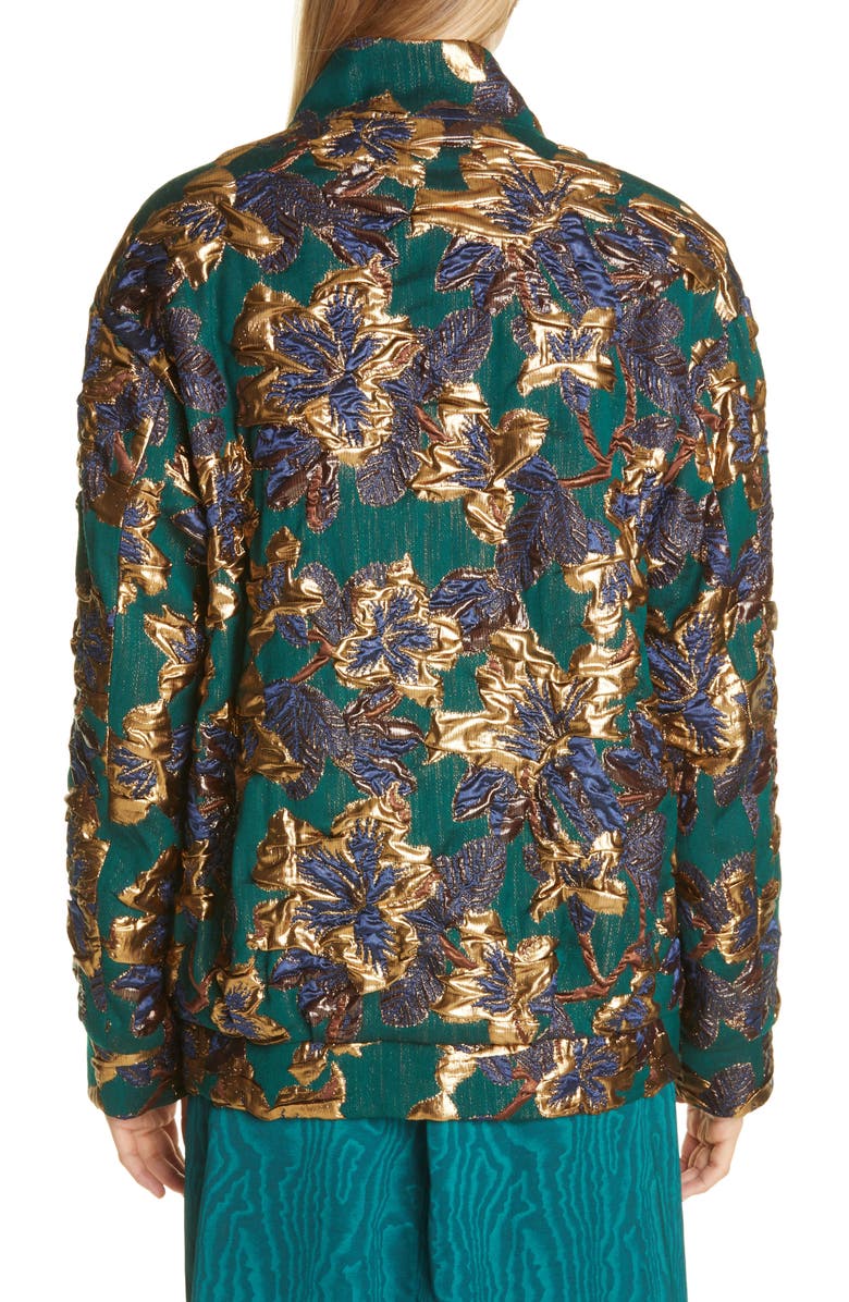 Dries Van Noten Vandi Floral Zip Brocade Jacket | Nordstromrack