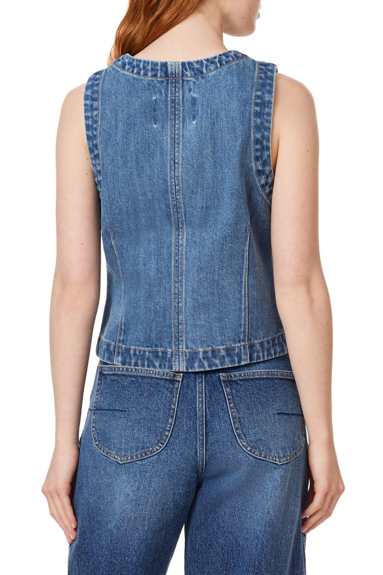Cotton Denim Vest, Alternate, color, FRENCH LAUNDRY