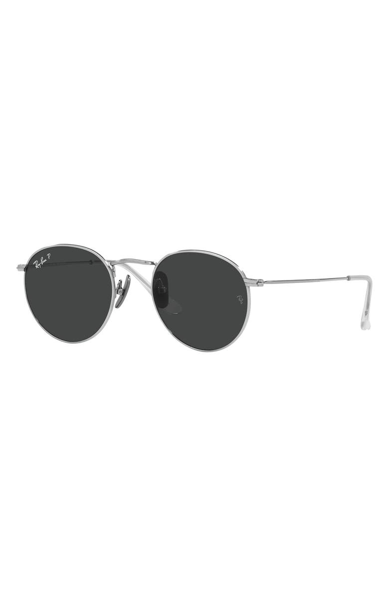 Ray-Ban 50mm Titanium Sunglasses, Alternate, color, 