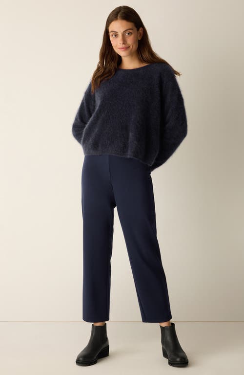 Eileen Fisher Double Knit Lantern Ankle Pants In Blue