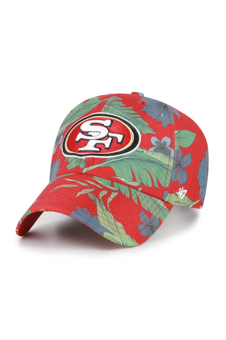 Men's '47 Scarlet San Francisco 49ers Beach Side Clean Up Adjustable Hat, Main, color, Scarlet