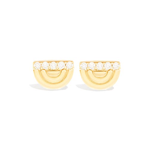 Campbell + Charlotte Edge Ferris Wheel Stud Earring In Gold