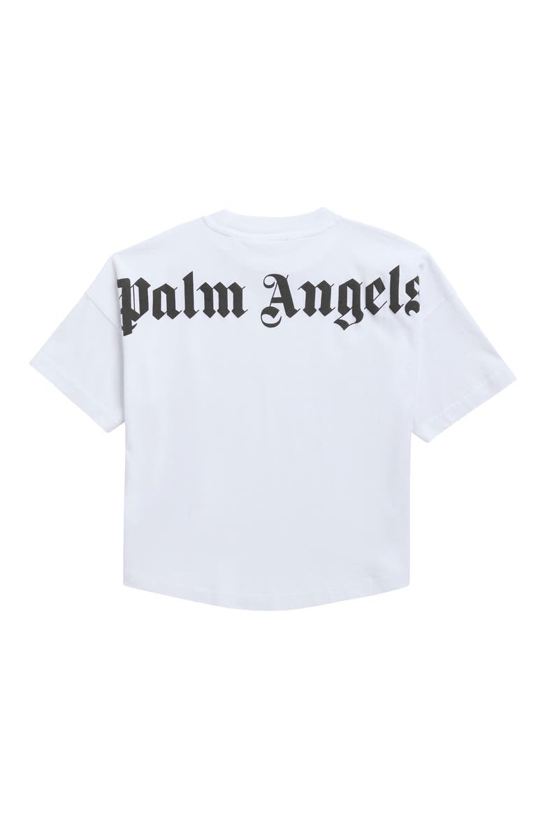 Kids' Logo Crewneck T-Shirt, Alternate, color, WHITE/ BLACK