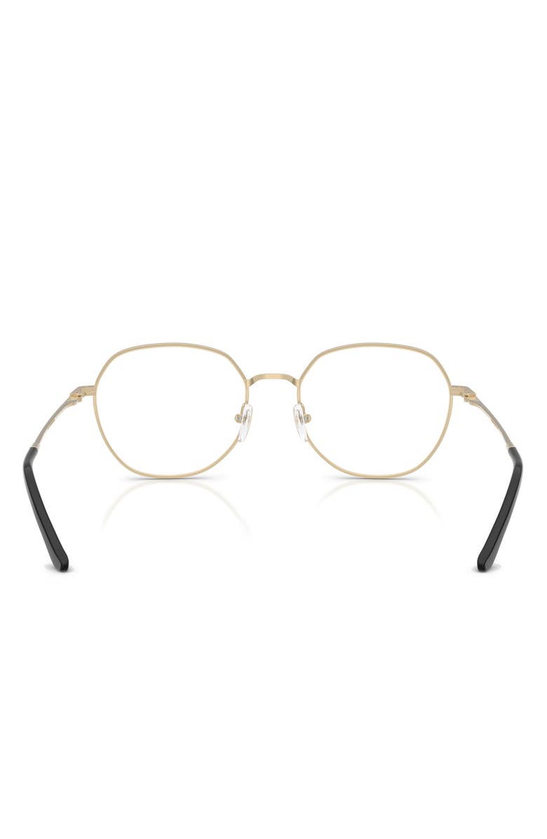 Emporio Armani 54mm Round Optical Glasses, Alternate, color, Shiny Pale Gold / Demo Lens