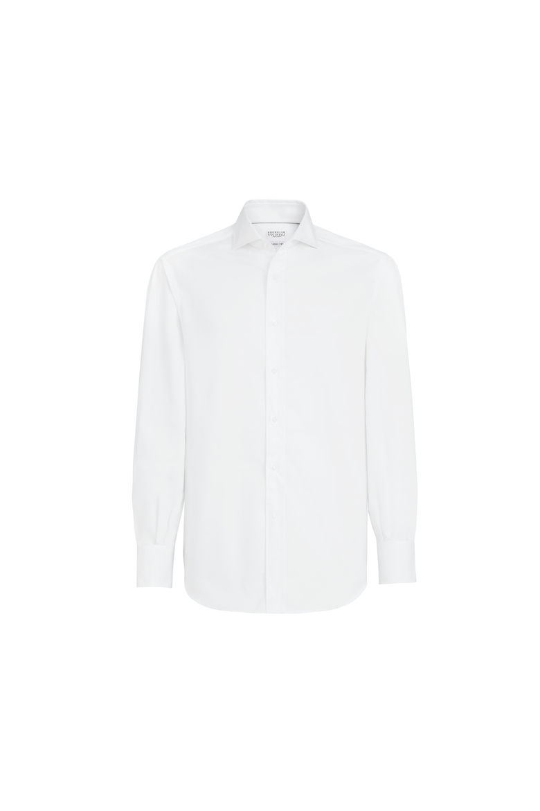 Spread collar shirt, Alternate, color, White