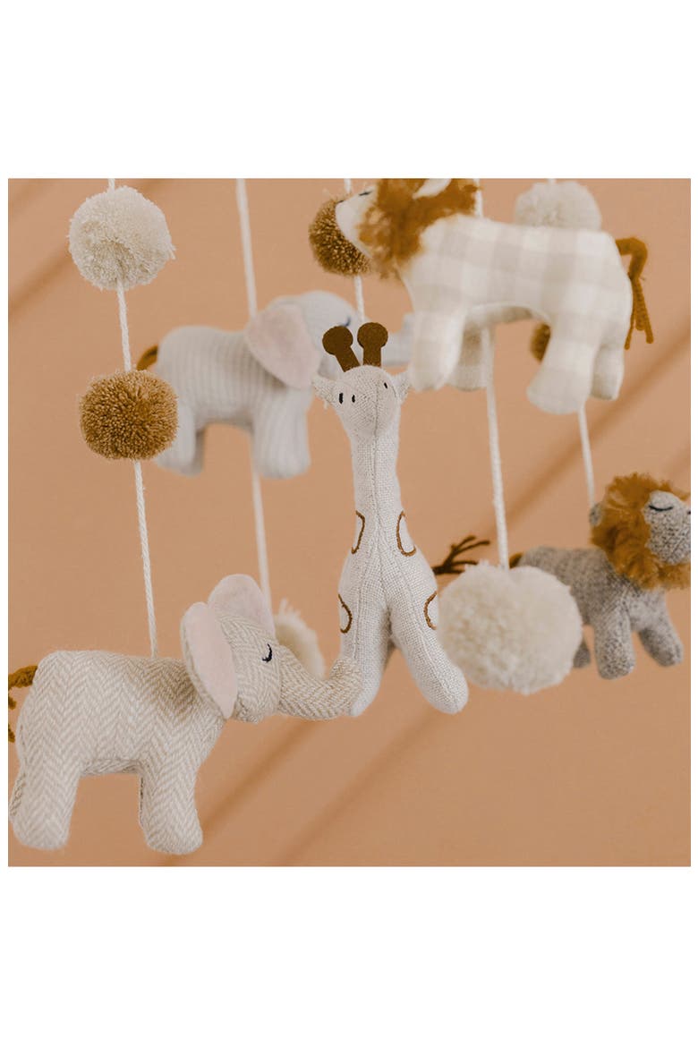 Kendi Animal Baby Mobile, Alternate, color, WHITE