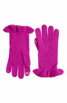 Ruffle Cuff Cashmere Gloves