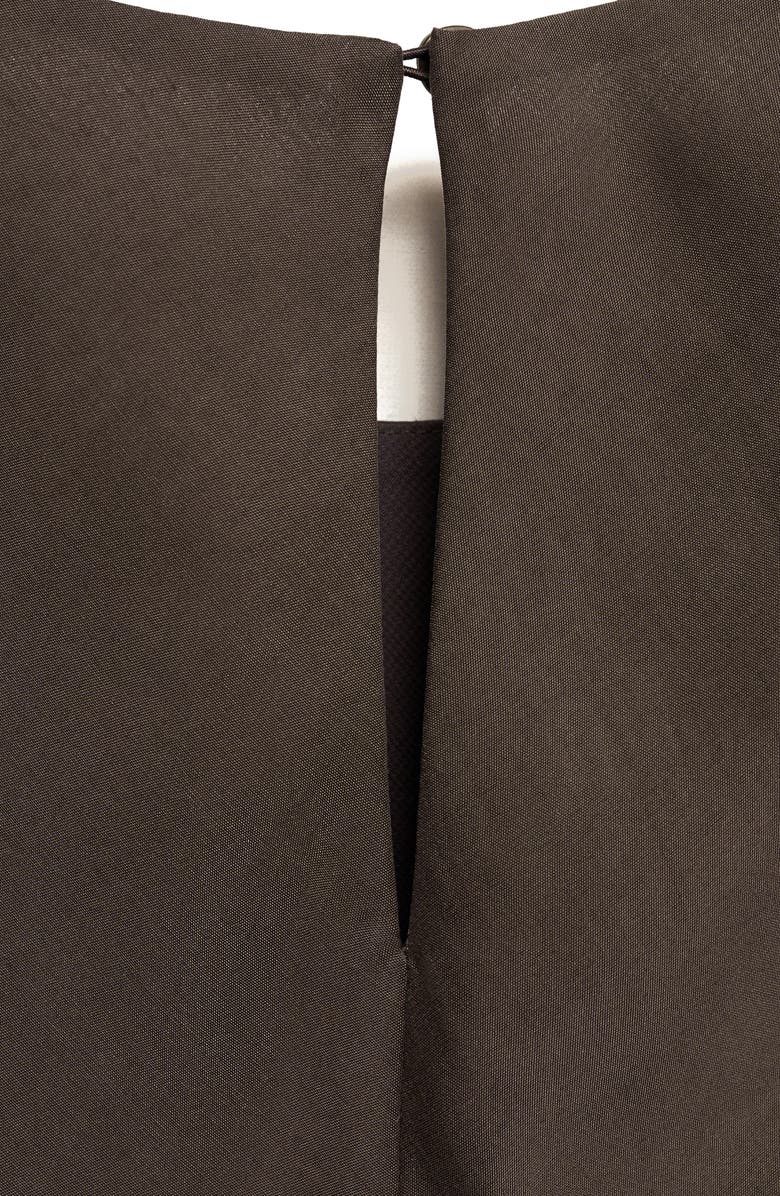 MANGO Sleeveless Midi Dress, Alternate, color, Brown