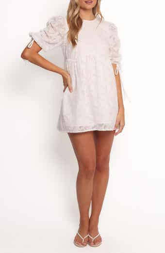 Petal & Pup Giselle Floral Stitch Puff Sleeve Minidress