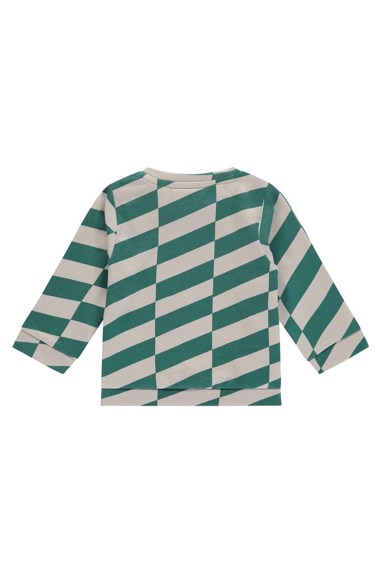 Asymmetrical Print Sweatshirt, Alternate, color, Green