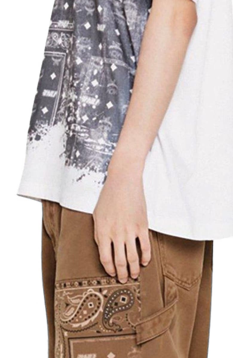 MCM X KASINA Distressed Bandana Monogram Print T-Shirt, Alternate, color,