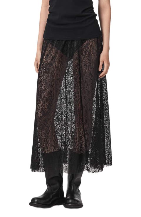 Arran Snakeskin Texture Maxi Skirt