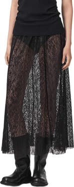AllSaints Arran Snakeskin Texture Maxi Skirt