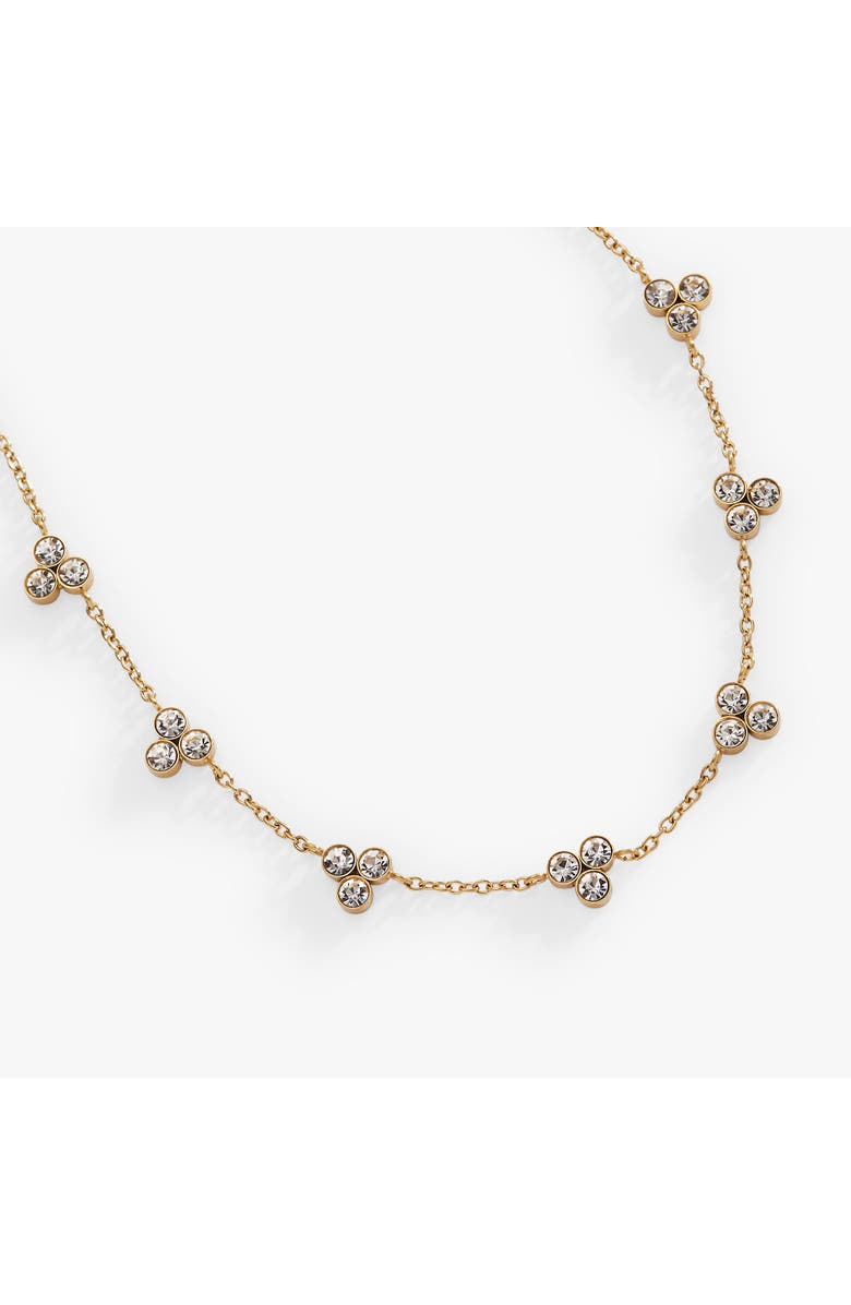 Alex and Ani Triple Stone Stationed Necklace, Alternate, color, Gold