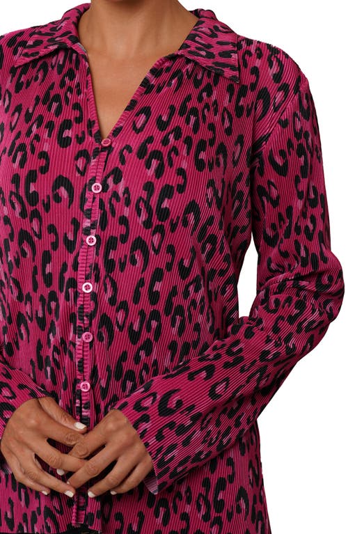 Cyrus Plissé Button-up Shirt In Pink