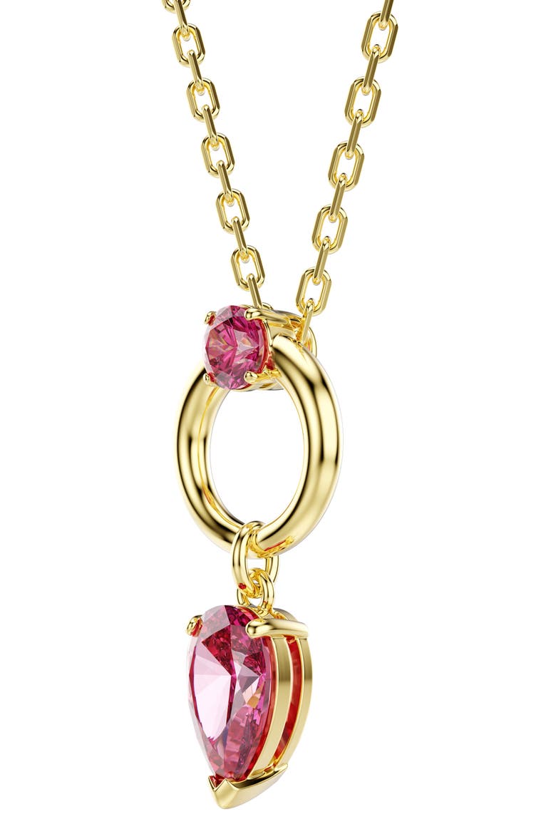 Mesmera Pendant Necklace, Alternate, color, GOLD/ RED