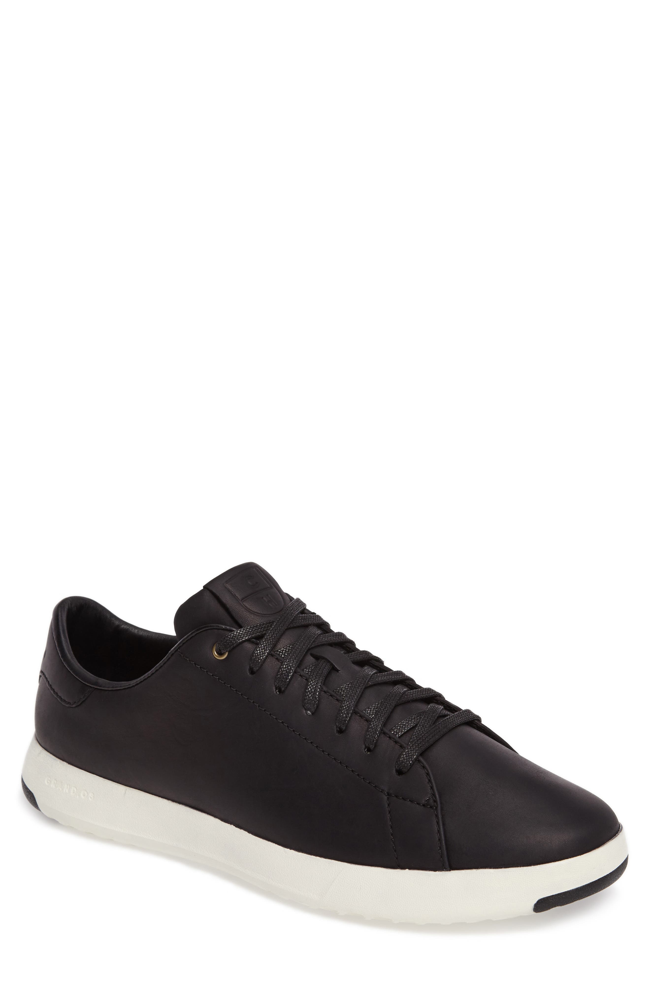 GrandPro Low Top Sneaker, Main, color, BLACK OIL LEATHER