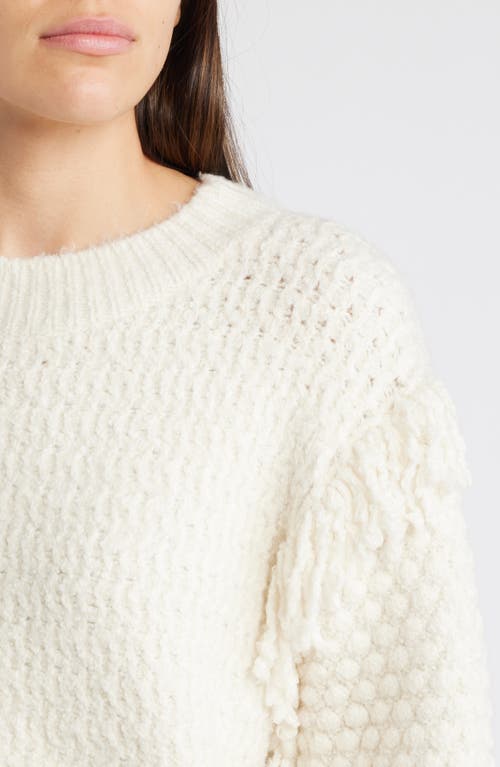 TREASURE & BOND TREASURE & BOND MIXED STITCH FRINGE SWEATER