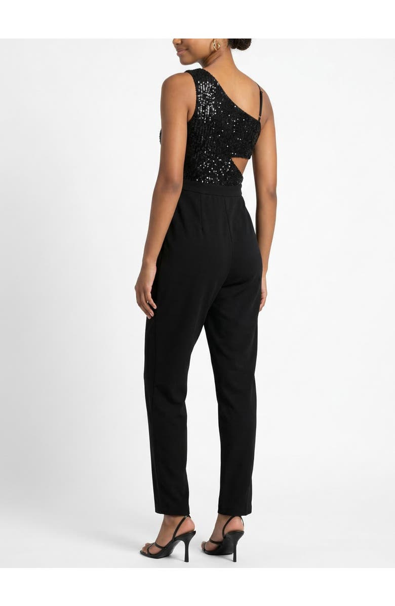 RACHEL Rachel Roy Pheonix Sleeveless Top Jumpsuit, Alternate, color, Black