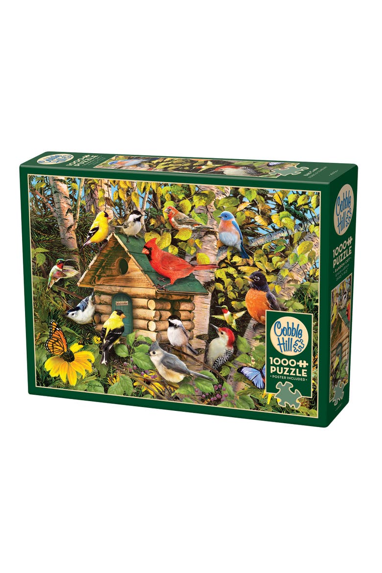 1000 Piece Puzzle,Bird Cabin Reference Poster Included, Main, color, Multicolored