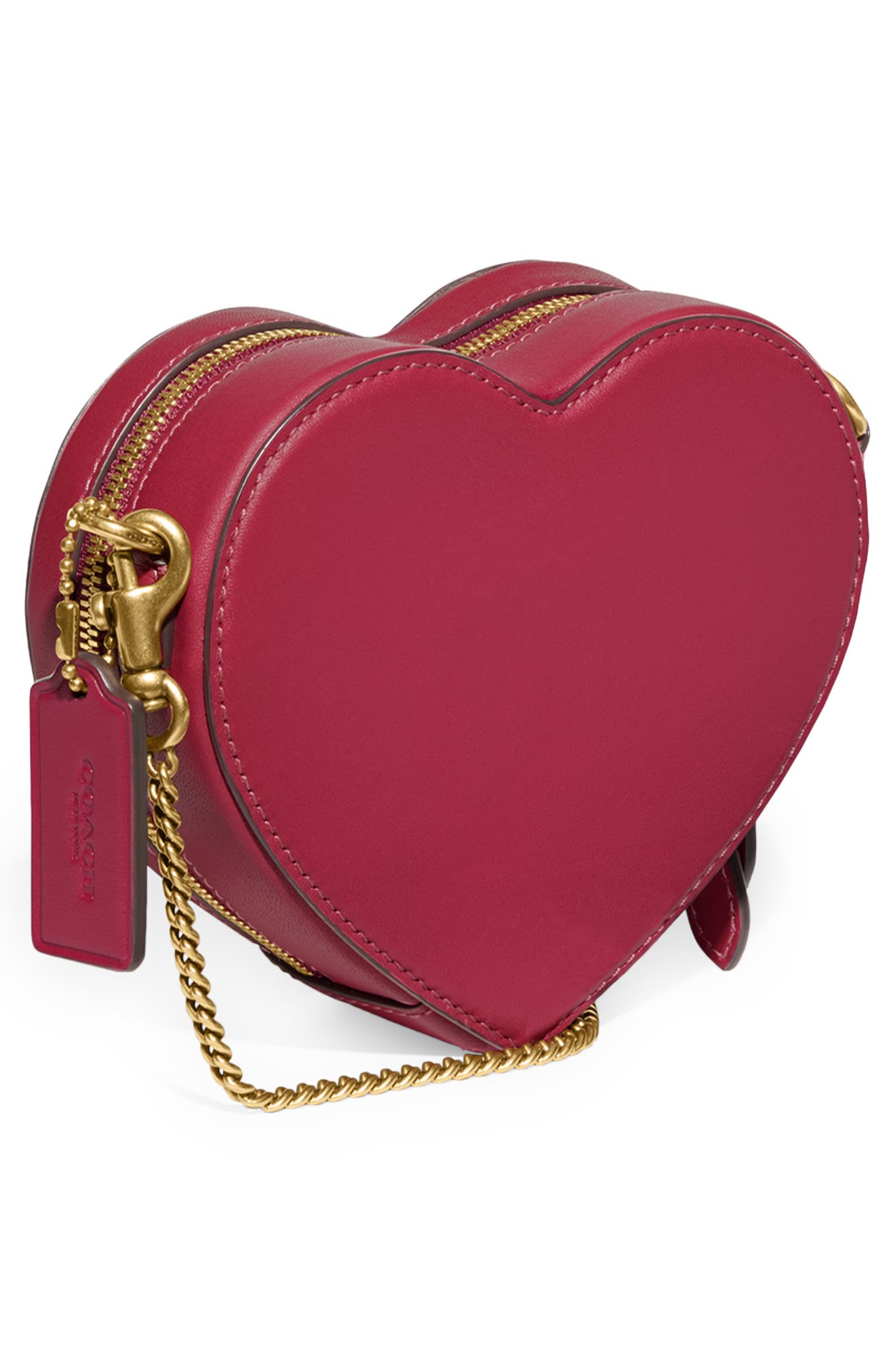 COACH Glove Tanned Leather Heart Crossbody Bag, Alternate, color, 