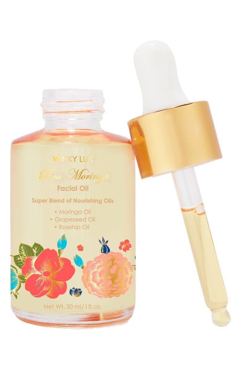 Winky Lux Rose Moringa Facial Oil, Alternate, color, 