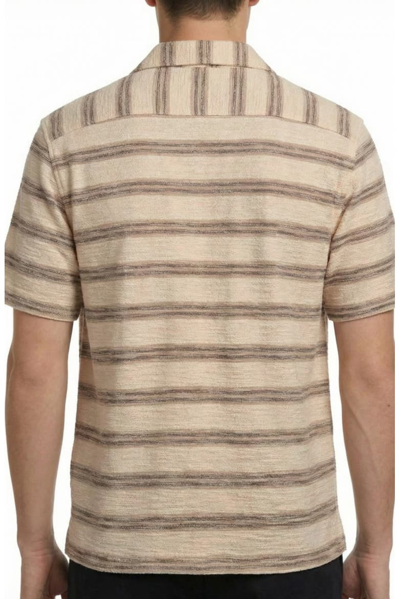 Textured Knit Camp Shirt, Alternate, color, 10 BROWN