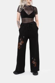 Disturbia Foxglove Embroidered Straight Leg Jogger
