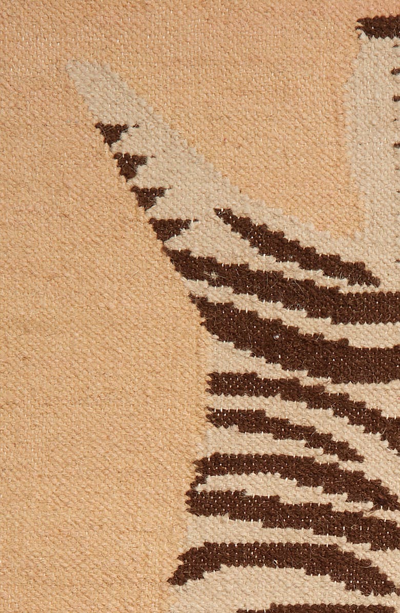 Cold Picnic Zebra Flat Weave Wool Rug, Alternate, color, Beige