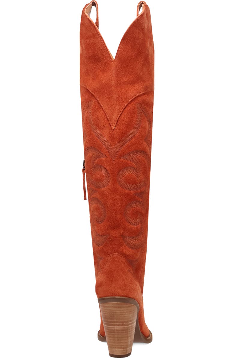 Dingo Primadonna Pointed Toe Over the Knee Western Boot, Alternate, color, Rust