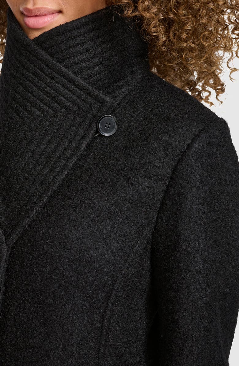 Kenneth Cole Pressed Bouclé Trapunto Collar Coat, Alternate, color, 