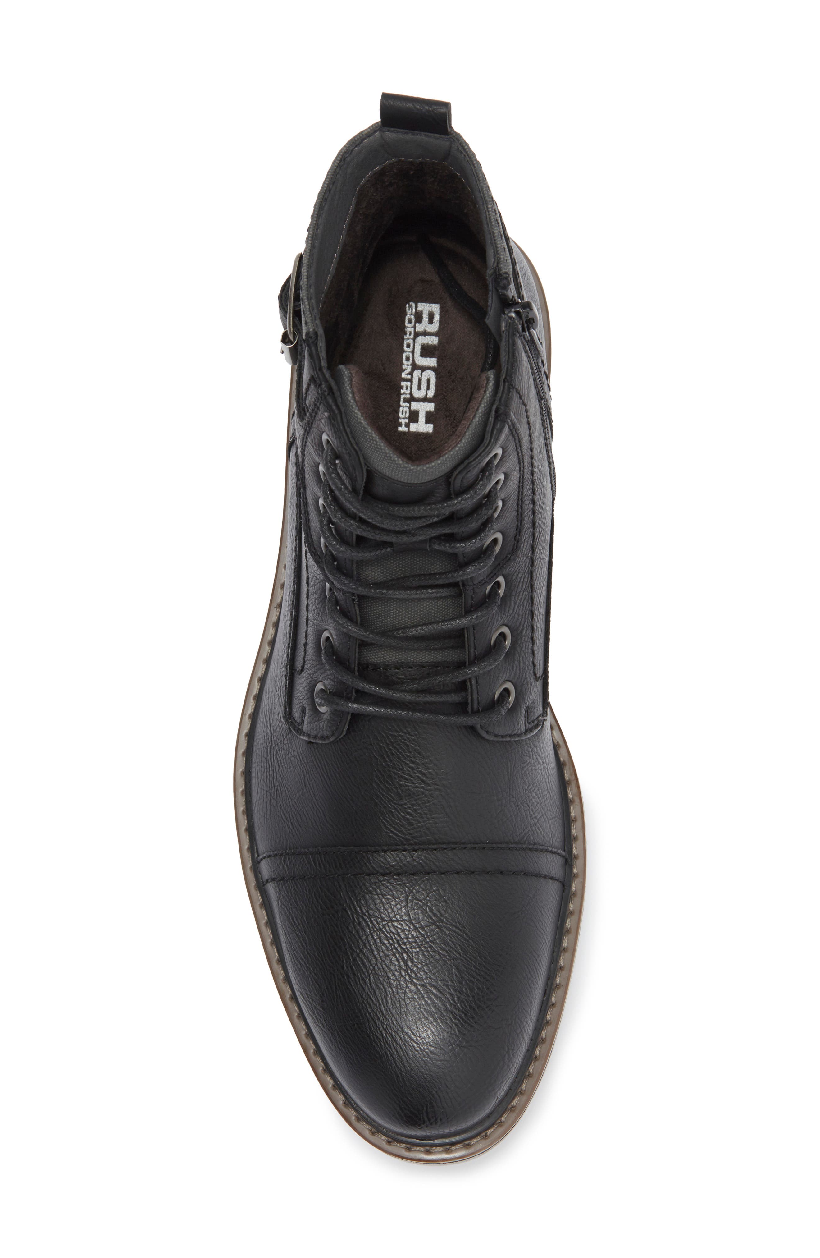 Rush by Gordon Rush Cap Toe Combat Boot, Alternate, color, Black