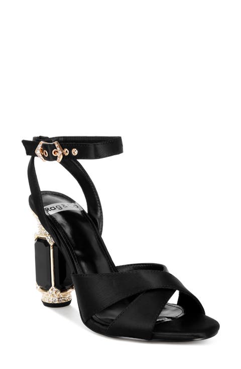 Tribeca Embellished Heel Sandal
