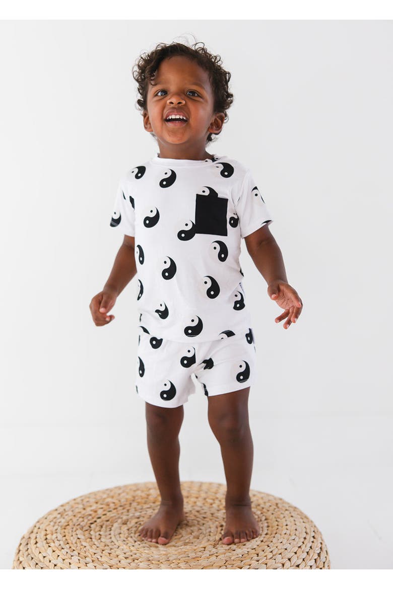 Yin & Yang T-Shirt and Shorts Set, Alternate, color, White